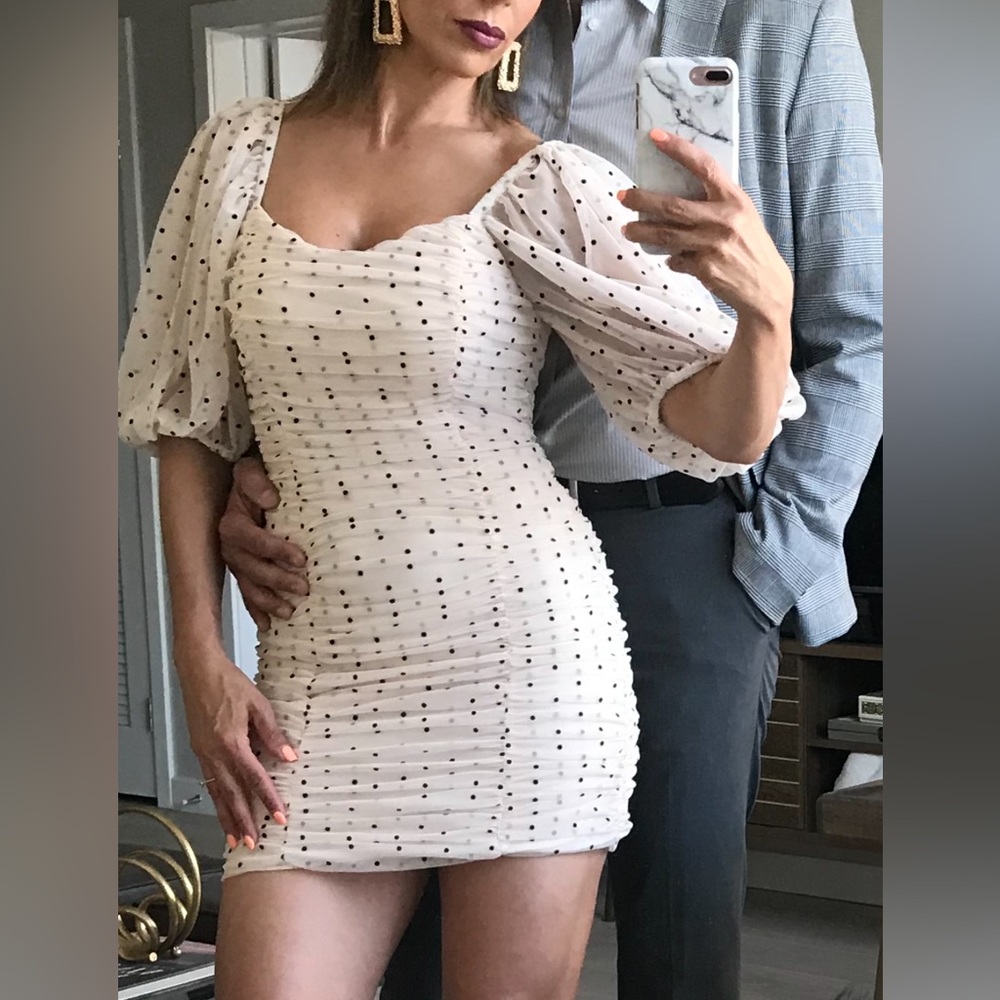 Zara polka dot mini dress